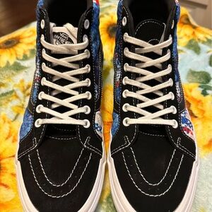 Vans SpongeBob Squarepants Black and White High-Top Sneakers